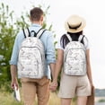 thumbnail image 6 of Daiia Rabbit Eating Vintage Canvas Backpack for Men and Women ,Hiking Backpack,Travel Laptop Bag for School,Large Capacity Backpack, 6 of 8