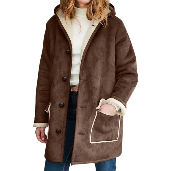 Winter Warm Lined Jacket for Women Soft Cozy Outerwear Lightweight Comfortable Casual Winter Coat
