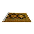 thumbnail image 2 of Ahgly Company Machine Washable Indoor Round Persian Yellow Traditional Area Rugs, 5' Round, 2 of 4