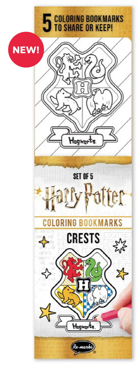 re marks harry potter crests colormarks coloring bookmarks