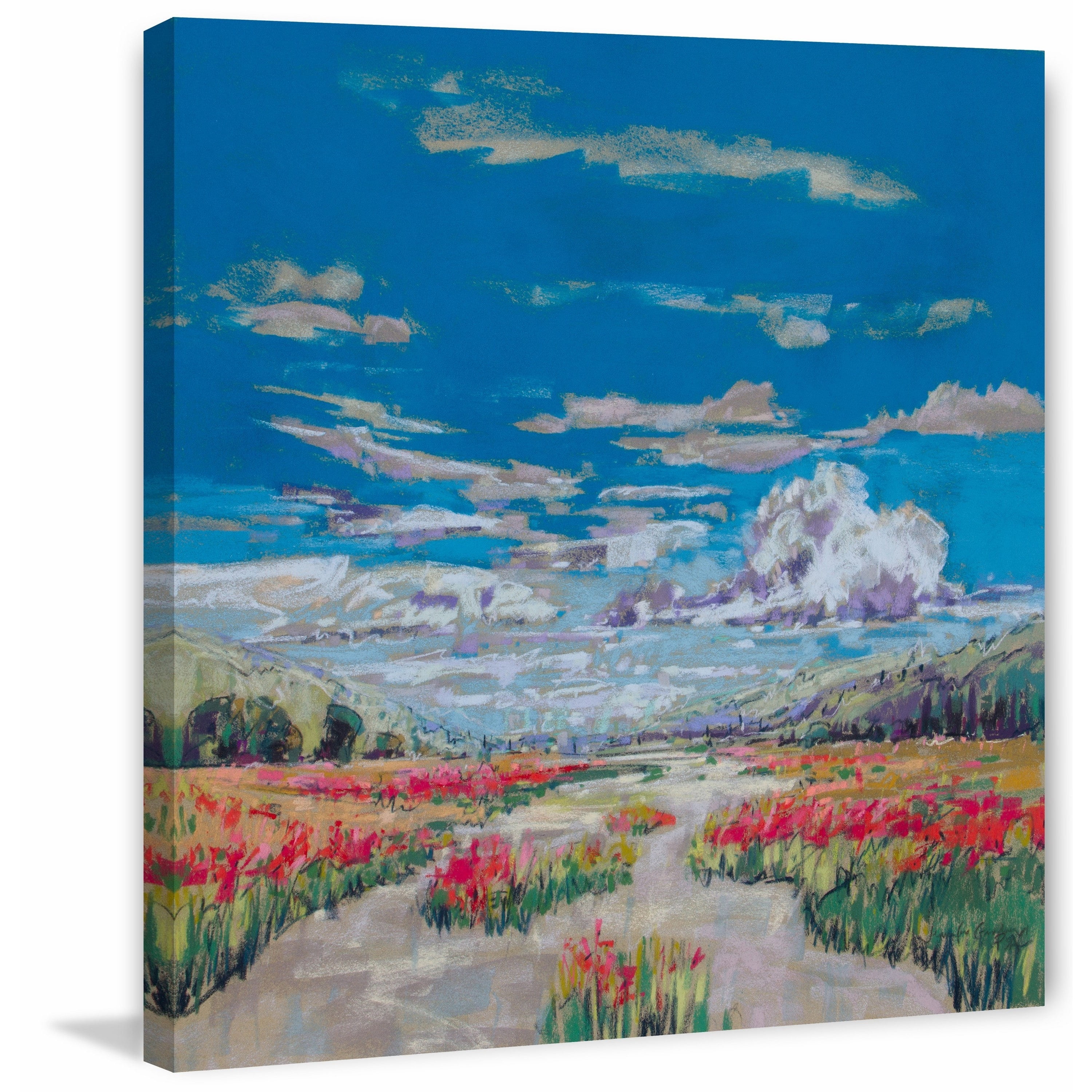 "Poppy Path VI" Painting Print on Wrapped Canvas