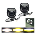 thumbnail image 1 of Faros Auxiliares Led Lupa 80w Doble Color Para Auto Moto 2pc, 1 of 6