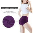 thumbnail image 3 of Women's High Waisted Cotton Underwear Ladies Soft Full Briefs Panties Multipack, 3 of 12