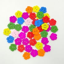 KALLORY 200Pcs Assorted Color Wooden Sewing Buttons Decorative Craft Accessories for Projects and Scrapbooking