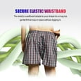 thumbnail image 5 of 12 Pack Men's Cotton Blend Boxer Shorts Random Mixed Color Pack Woven Relaxed Fit Boxers for Men Soft Breathable Mens Underwear with Button Fly Pouch Elastic Waist Comfortable Fabric Menswear, 5 of 5