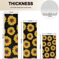 thumbnail image 4 of Black Yellow Sunflower Pattern Kitchen Rugs Sets Of 3,Kitchen Runner Rugs Non Skid Washable,Decorative Kitchen Floor Mats for Kitchen,Sink,Laundry,17"x30"+ 17"x47" + 17"x59", 4 of 6