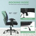 thumbnail image 4 of BestOffice Big and Tall Office Chair 400lbs Mesh, Lumbar Support Wide Seat Adjust Arms Rolling Swivel High Back Task Executive for Home Office, Blue, 4 of 7