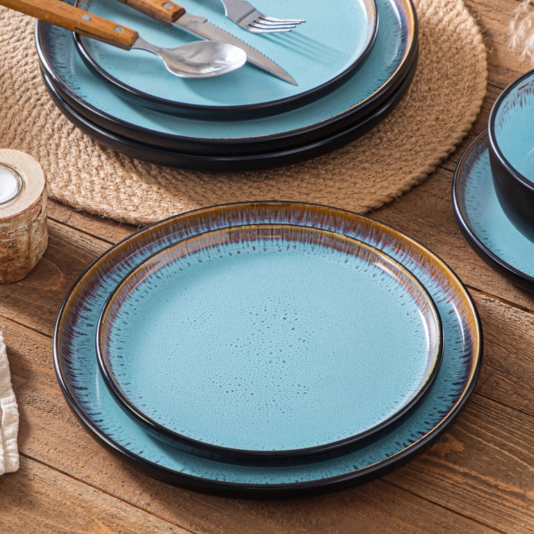 Vancasso 12-Piece Dinnerware Set, Reactive Glaze Blue photo 2