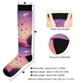 thumbnail image 3 of FORMRS Womens Knee High Socks Casual Long Thick Travel Daily Wear, 1 Pair, Pixel Floating Hearts, 3 of 6
