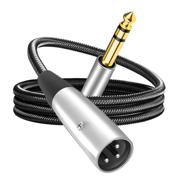 Cable Adaptador Audio 6.35 Mm A XLR 3 Pines para Micrófono (2m Macho)