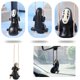 thumbnail image 5 of Colgante de coche con el Hombre sin rostro de Hayao Miyazaki balanceándose en un columpio, estilo popular de TikTok, decoración para espejo retrovisor de El Viaje de Chihiro., 5 of 7