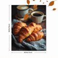 thumbnail image 3 of UXIEQU Fresh Croissants Coffee Canvas Wall Art Print 15.75x11.81 Inches, 3 of 8