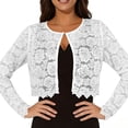 thumbnail image 6 of Purcolt Womens Elegant Floral Lace Cardigans Dressy Casual Open Front Long Sleeve Sheer Embroidery Jacket Summer Casual Office Crop Shrug Tops, 6 of 7