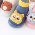 thumbnail image 4 of Otqutp Little Boys Breathable Shoes Canvas Shoes Baby Shoes Non Slip Ankle Sneakers Non-Slip Breathable Fall Winter Warm Indoor Shoes(Blue,3-4 Years), 4 of 9