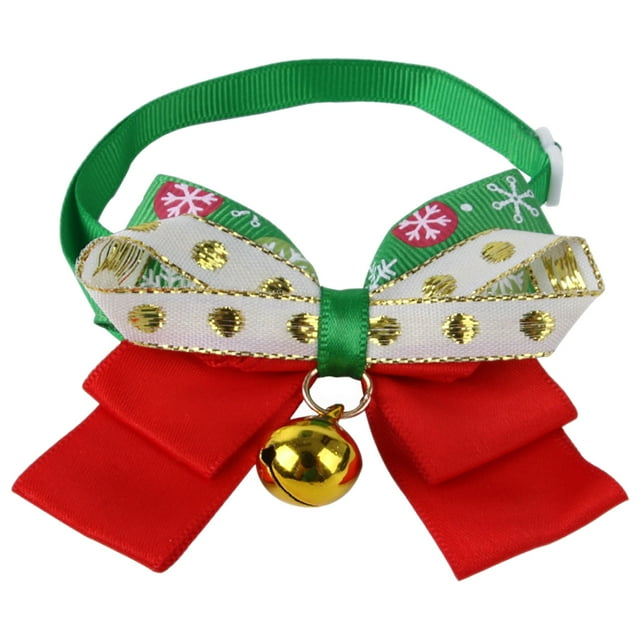 Collar navideño para perro con cascabel, ajustable, para mascotas, decoración, collar navideño para gato.