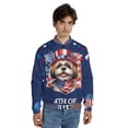 thumbnail image 4 of Patriotic Shih Tzu Celebrates 4th of July All Over Print 3D Baseball Jacket Lion Dog Lover Gifts Bomber Jacket Softball - 02009, 4 of 6