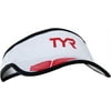TYR Competitor Running Visor: White/Red One Size