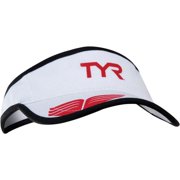 TYR Competitor Running Visor: White/Red One Size