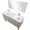 thumbnail image 6 of Lexora Home Lancy 60" Double Quartz Top Bathroom Vanity with Faucet and Mirror, 6 of 16