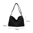 thumbnail image 2 of Bolso de mano de moda para mujer, bolso de lona, bolso de gran capacidad Hobo, bolsos de lona duraderos Negro Zulema bolsos de hombro de las mujeres, 2 of 7