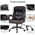 thumbnail image 7 of BestOffice Big and Tall Office Chair, Lumbar Support, Rolling Swivel for Men, Women(Brown), 7 of 7