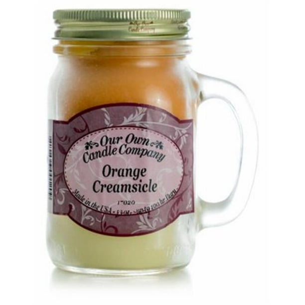 Our Own Candle 248110 16 Oz Orange Creamsicle Mason Jar Candle Walmart Com Walmart Com