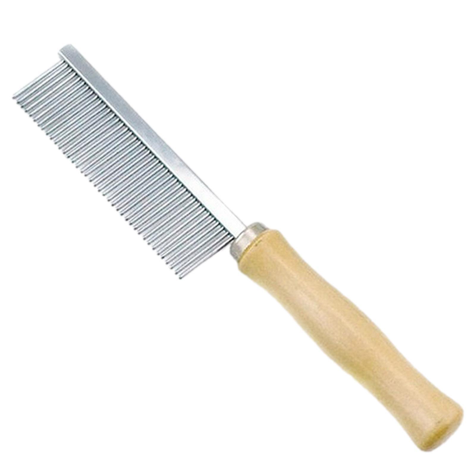 Flea CombWooden Handle CombsDog Grooming Flea Comb Cat Tear Stain