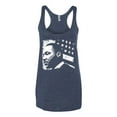 thumbnail image 2 of Wild Bobby, Martin Luther King Jr Classic MLK Black History Flag, Black Pride, Women Tri-Blend Racerback Tank Top, Vintage Navy, Large, 2 of 4