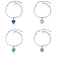 thumbnail image 2 of QQTDFG Fashion 925 Silver Heart Bracelet Bangle Women Cubic Zirconia Wedding Jewelry-#1, 2 of 7