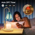 thumbnail image 5 of URRU Candle Warmer Lamp with Timer & Adjustable Height & Dimmer, Electric Wax Candle Warmer for Jar Candles, 2 Bulbs, Candle Light Room Decor Gifts for Women (Green), 5 of 7