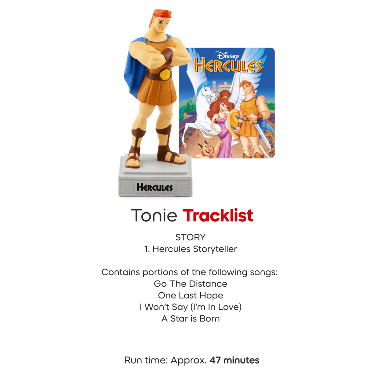 tonies Disney Hercules Audio Toy Figurine, Age Group 5+