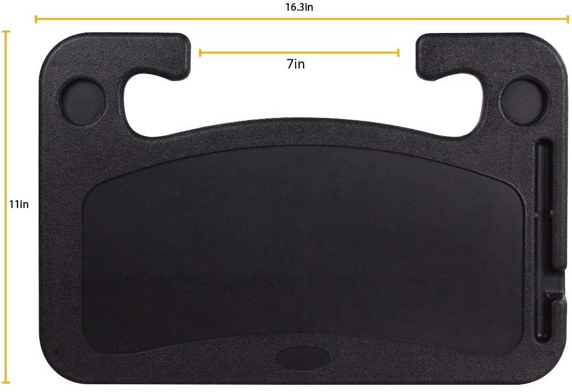 MINI-FACTORY Food Tray for Car Steering Wheel Eating Tray Desk Table for Food Drink Notebook Laptop - Black