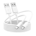 thumbnail image 1 of Cable USB a USB-C YBMTIGICS de 1,8 m, paquete de 2, carga rápida, 1 of 7