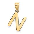 thumbnail image 1 of Diamond2Deal 14K Pendentif Initiale Lettre N en Or Jaune pour Femmes, 1 of 6