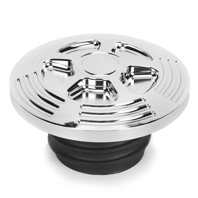 Motorcycle Aluminum Oil Cap Fuel Gas Tank Vented Decorative Cover Fit for XLSilver