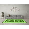 thumbnail image 3 of Ahgly Company Indoor Round Abstract Green Modern Area Rugs, 4' Round, 3 of 4