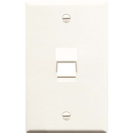 750 Faceplates - Icc Ic107da1wh Angled Single Gang Faceplate 1 Port