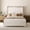 Cream, variant on VIPLOV 58" Tall King Size Platform Bed Frame with Velvet Wingback Headboard & Channel Tufting Design, Silver Metal Trim and Chrome-Plated Legs, Beige