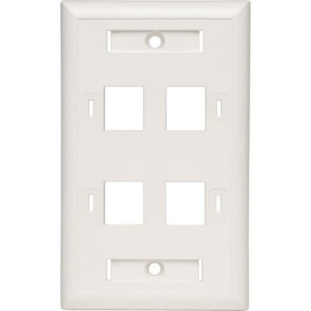 Iridescent Faceplate - 4-port Keystone Faceplate For Cat6 Cat5e Keystone Jacks Taa Gsa -