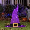 thumbnail image 2 of Gemmy Purple 50 ct 30 in. LED Prelit Witch Hat Yard Decor, 2 of 2