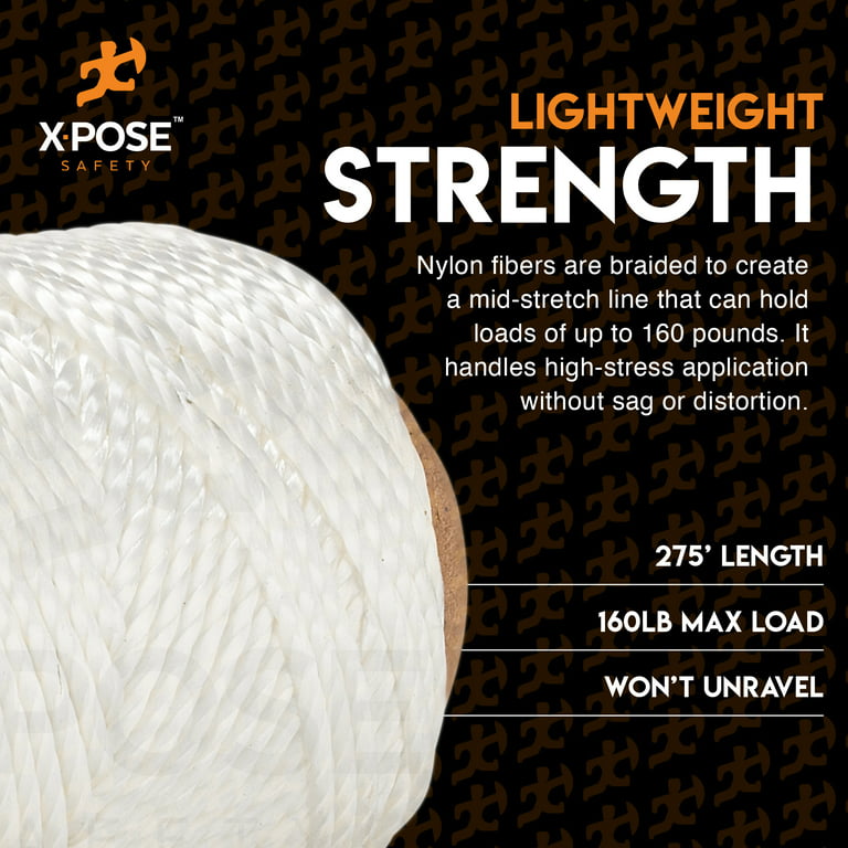 Alfabetisk orden Zoom ind skade Nylon Twine - 275' Nylon String - Synthetic Thin Twine String - Indoor &  Outdoor Use for Crafts, Camping, Garden, Line Level, Marine, Fishing, Trot  Line, Decoy, Property Markers, Construction (White) - Walmart.com
