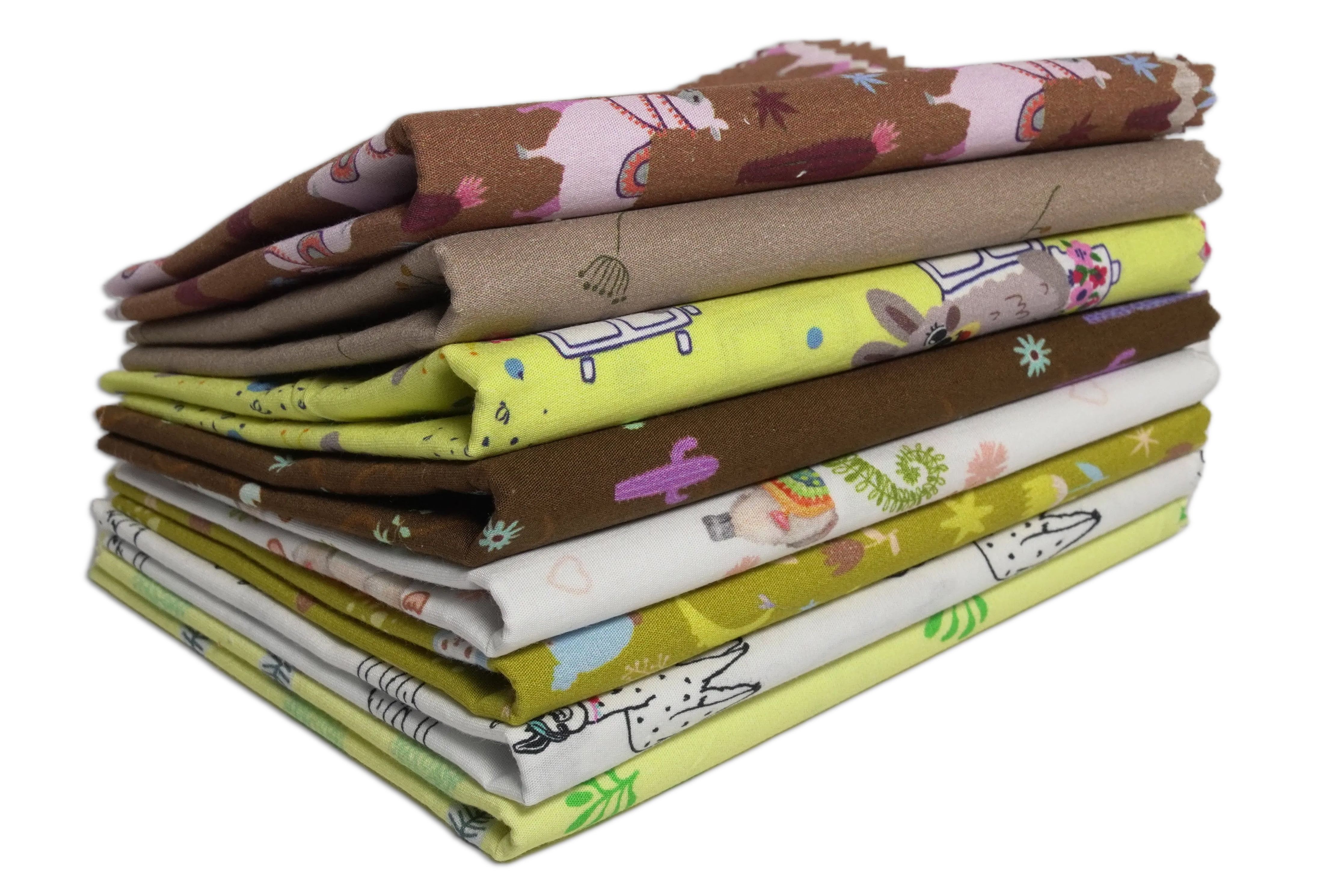 Soimoi 8 Pc Fat Quarter Bundle- African Animals Cartoons Print 18"x 22" DIY Patchwork- 100% Cotton Pre-Cut Quilting Fabric Multicolor