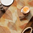 thumbnail image 4 of Brown Leaves Table Runner 108 Inches Long,Botanical Fall Foliage Farmhouse Retro Plants Cotton Linen Table Runners Dresser Scarves,Fabric Tabletop Scarf Furniture Cover for Home Dinner Party 13"x108", 4 of 9