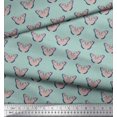 thumbnail image 2 of Soimoi Satin Silk Fabric Artistic Butterfly Printed Fabric 1 Yard 42 Inch Wide, 2 of 3