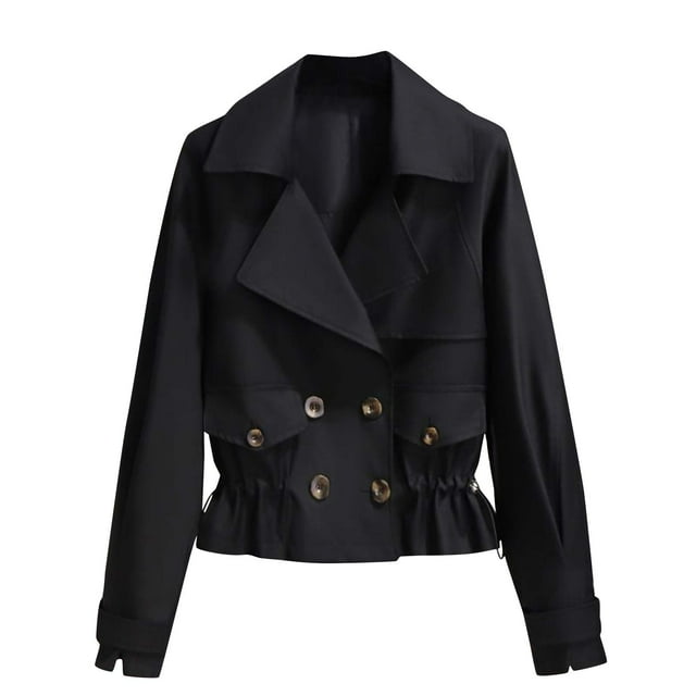 EGNMCR Manteau à Manches Longues pour Femmes, Manteau Décontracté Sans Capuche à Manches Longues & Vestes Mode Femmes Manteau Décontracté Uni Manteau à Manches Longues Hauts Manteau d'Hiver Manteau pour Femmes