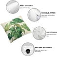 thumbnail image 6 of Acheng Palm Leaves with Lush Branches and Leaves Tropical Jungle Palm Leaves Short Plush Pillowcase Set of 2 White, 6 of 7
