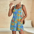 thumbnail image 6 of Kmdttou 2025 New Fashion Women's Summer Comfortable Casual Suspender Printing Shorts Pocket Jumpsuit Shorts with Pockets Clothes on Clearance!, 6 of 6