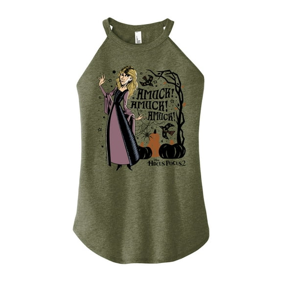 Hocus Pocus 2 - Amuck Sarah - Juniors High Neck Tank Top