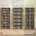 thumbnail image 4 of HOMCOM Armoire de Rangement Multimédia Étagère à DVD à 8 Niveaux avec Tablettes Ajustables Brun Rustique, 4 of 10