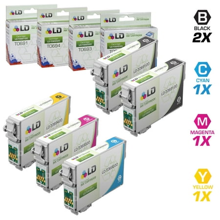 LD Products Remanufactured Replacement for 69 Cartridges Create handouts that standout with the LD Products Remanufactured Replacement for 69 Cartridges: 2 T069120 Black  1 T069220 Cyan  1 T069320 Magenta  1 T069420 Yellow for CX7400  CX7450  CX8400  NX100  NX105  NX11  NX110  NX115  NX200. The LD Remanufactured Replacement for 69 Cartridges: 2 T069120 Black  1 T069220 Cyan  1 T069320 Magenta  1 T069420 Yellow for CX7400  CX7450  CX8400  NX100  NX105  NX11  NX110  NX115  NX200 helps keep any office space bustling and working efficiently whether it’s working to print out important presentation notes or attention-grabbing flyers. If you’re getting a printer set up or just replacing a cartridge in an existing printer  be sure to double-check the manual and verify that this cartridge will be the right fit for your equipment. Take a look at other like-items to keep your office stocked with the parts and equipment you need to succeed.